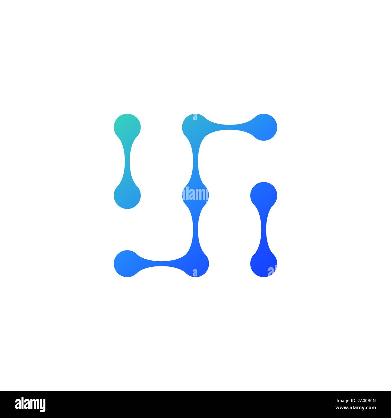 Molecule Vector logo design element. Connected dots Abstract shape ...
