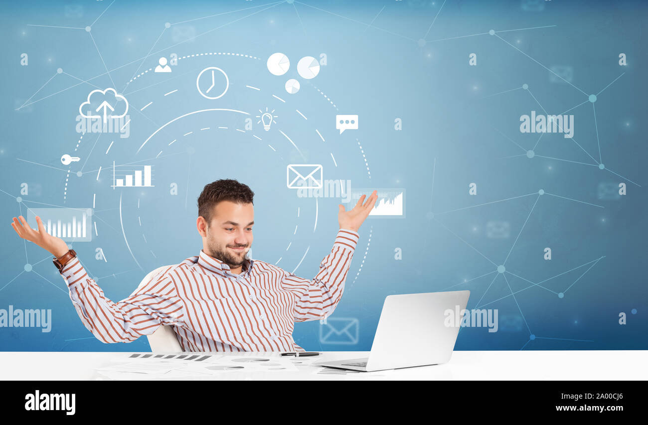 Operating System Person Young business person with operational system concept Stock Photo - Alamy