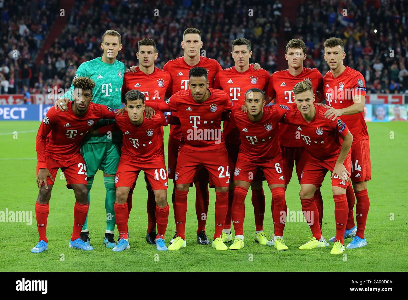 Munich, Deutschland. 18th Sep, 2019. firo: 18.09.2019, Football, Champions  League, Season 2019/2020, 1st group match, FC Bayern Munich - Red Star  Belgrade FC Bayern Munich. Bayern, Munich, team photo, team photo