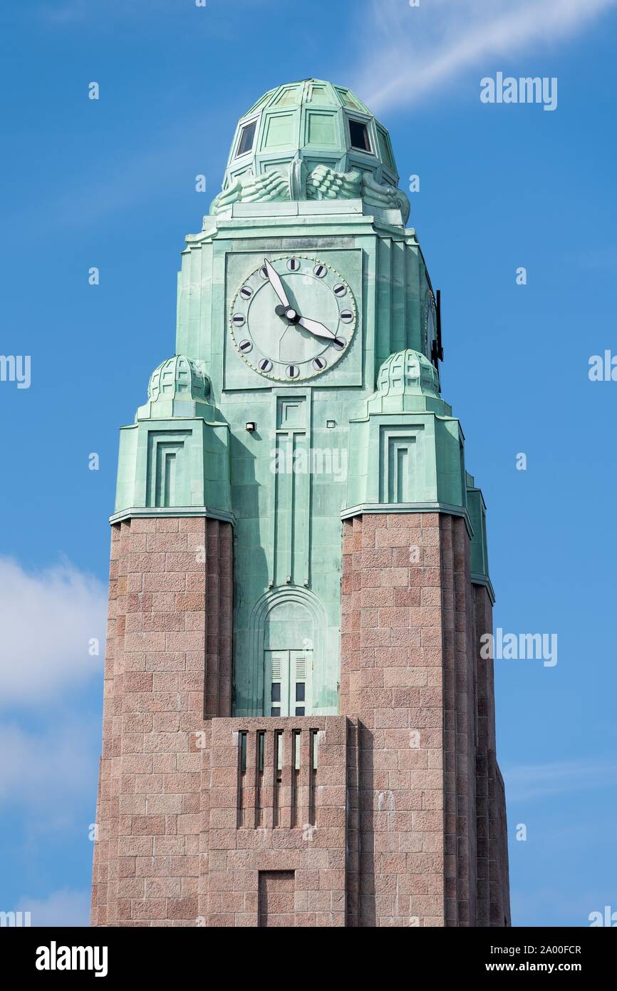 Clock Tower, Central Station, Helsinki, Finland Stock Photo Alamy