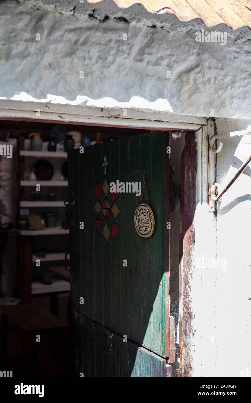 Small local Pottery Shop, Loch Ness, Scotland, highlands Stock Photo