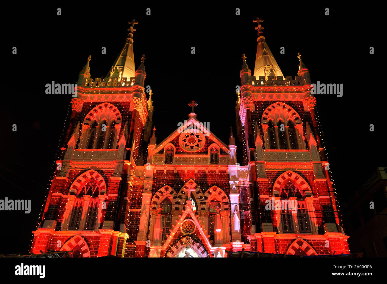 Mumbai, Maharashtra, India, Southeast Asia Christmas Day; Light