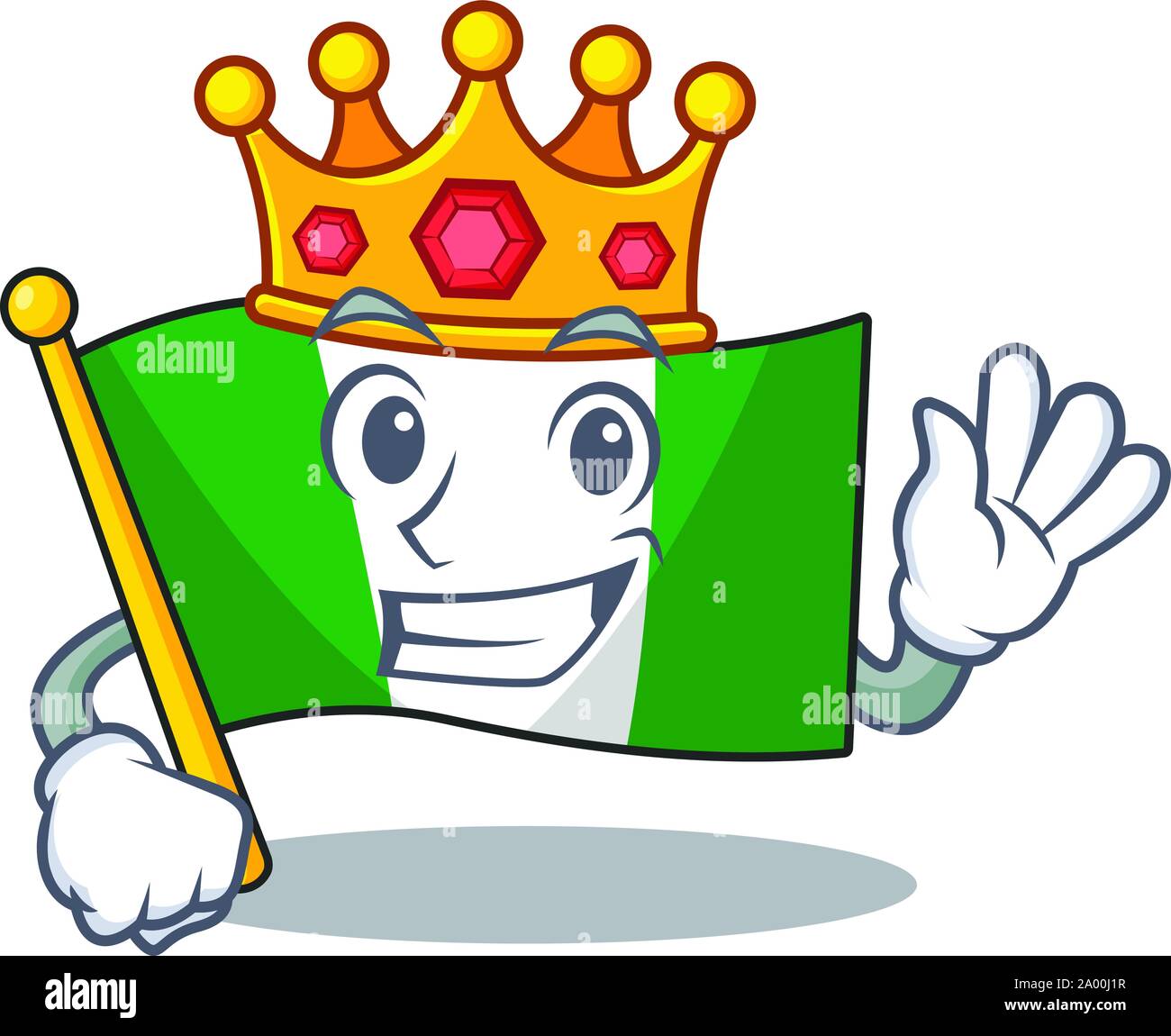 King nigeria flag folded in cartoon drawer Stock Vector Image & Art Alamy
