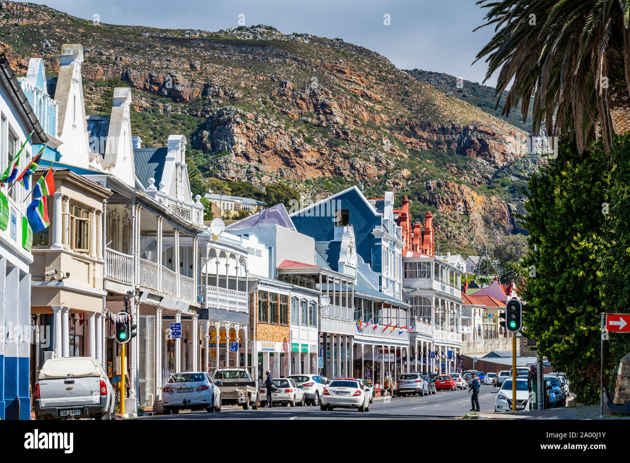 Colonial buildings, Simon’s Town, Cape Town, Western Cape, South Africa Stock Photo