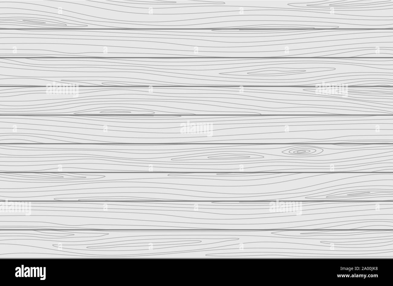 White wooden planks background. Vector texture Stock Vector
