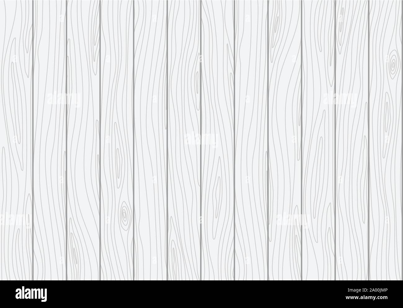 White wooden plank texture. Vector wood background Stock Vector
