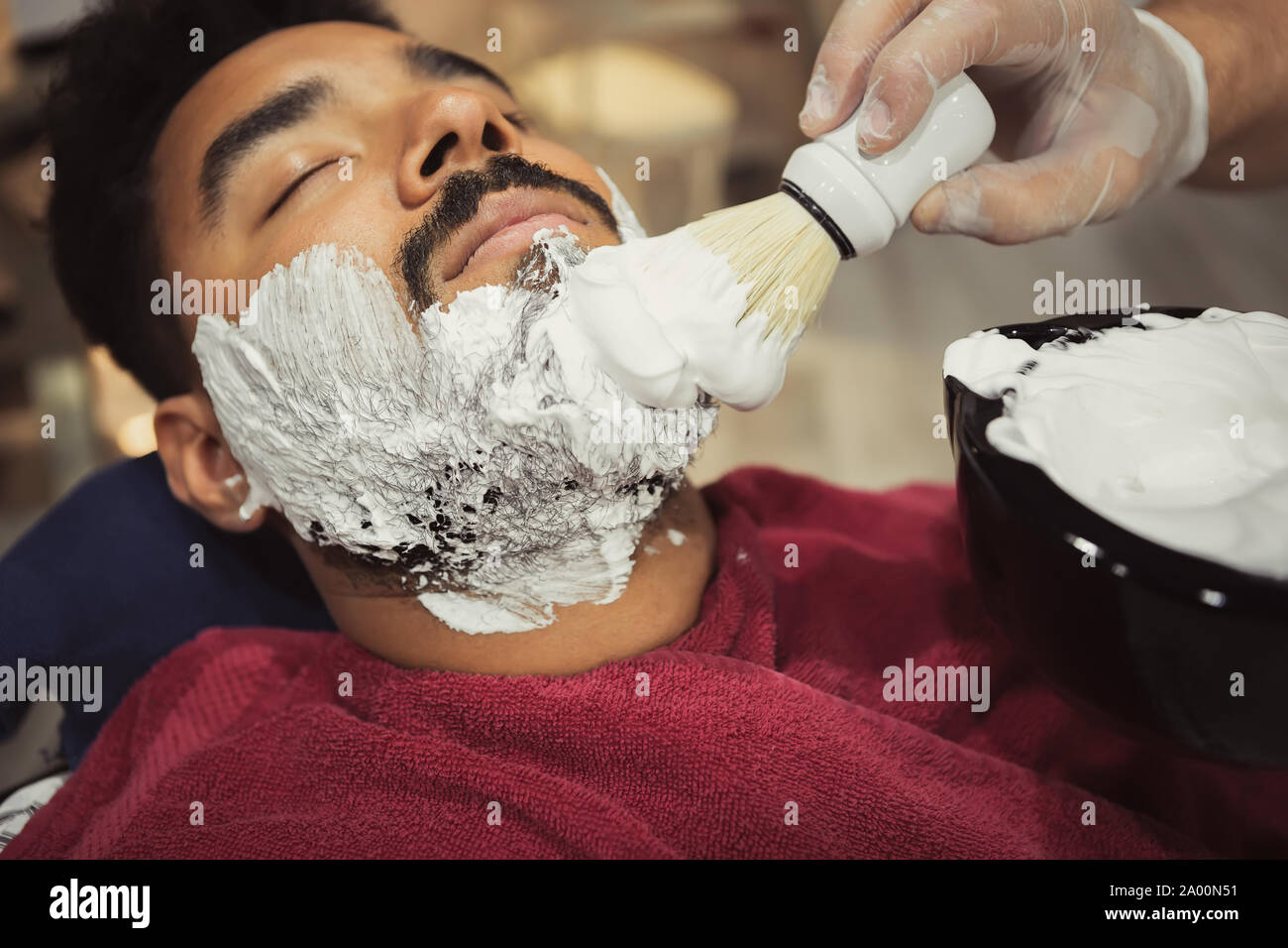 Retro shaving foam in barber hires stock photography and images Alamy
