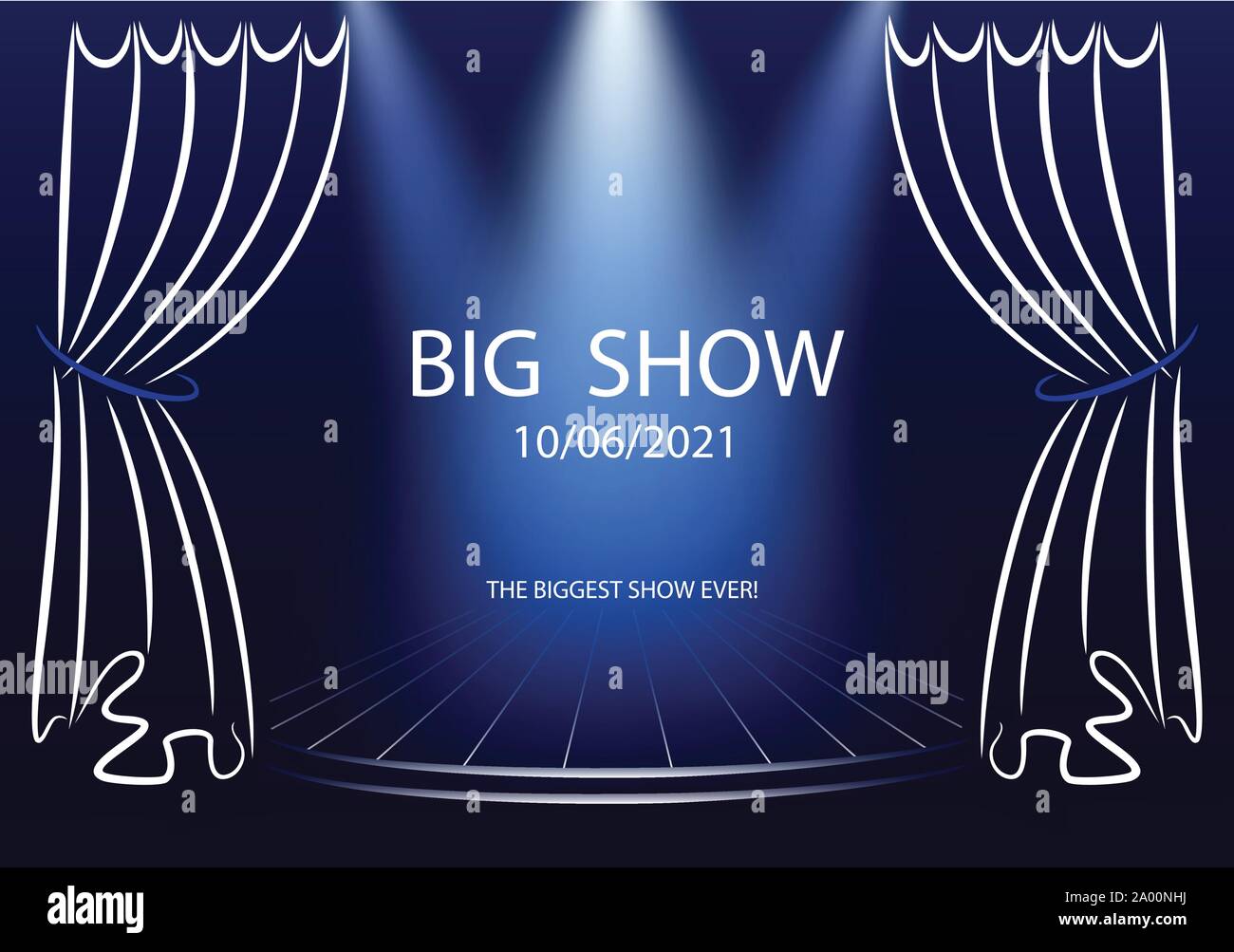 Big show poster template. Announcement template Stock Vector