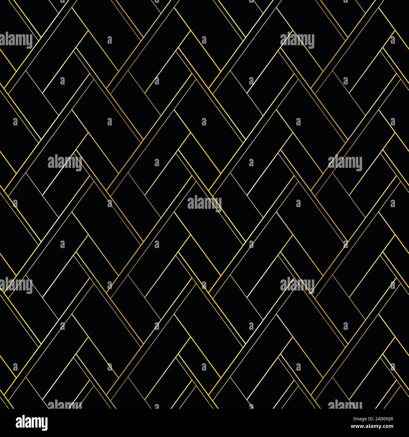 Dark luxury seamless pattern with golden thread Stock Vector
