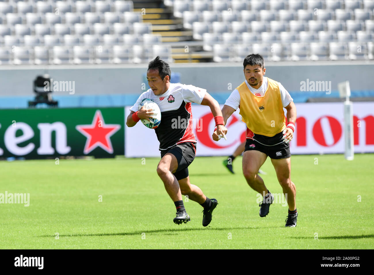 Japanese Captain Rugby Tokyo, Japan. 19th Sep, 2019. L)/Yutaka Nagare/Fumiaki Tanaka(L /Ja(JPN ...