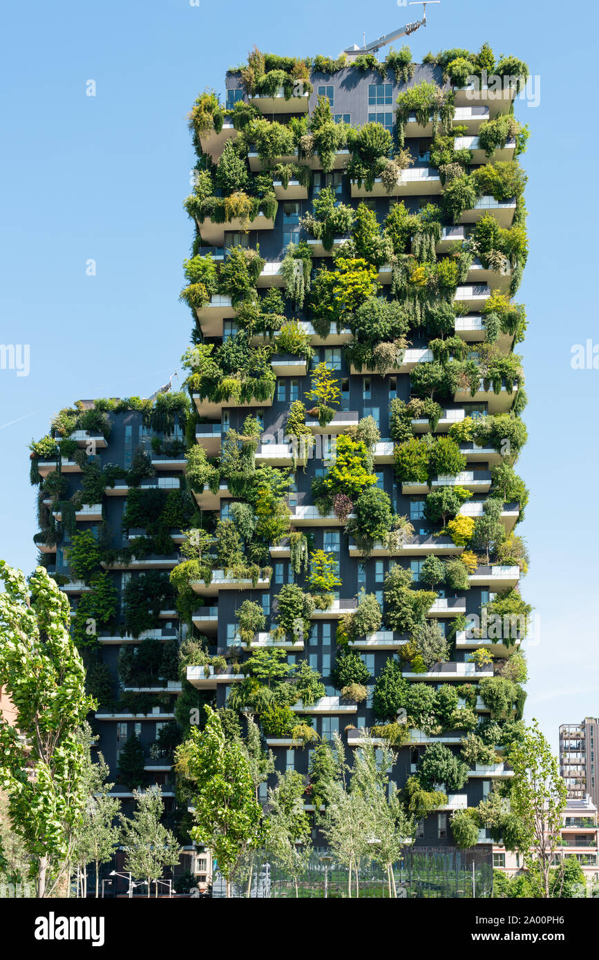 MILAN, ITALY MAY 31, 2019 Bosco Verticale Or Vertical Forest Are A