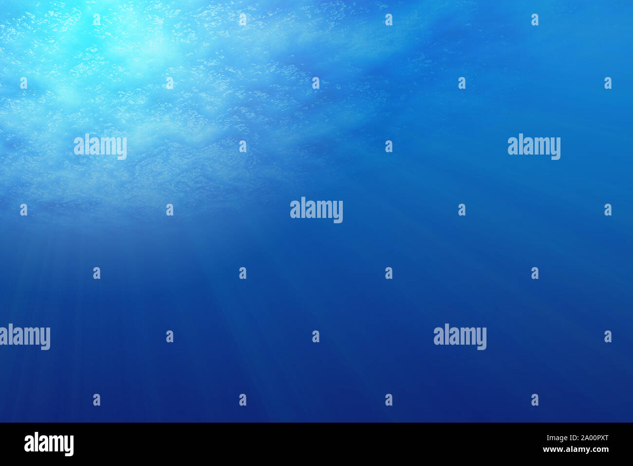 Illustration of Underwater Scene with sun rays Stock Photo - Alamy