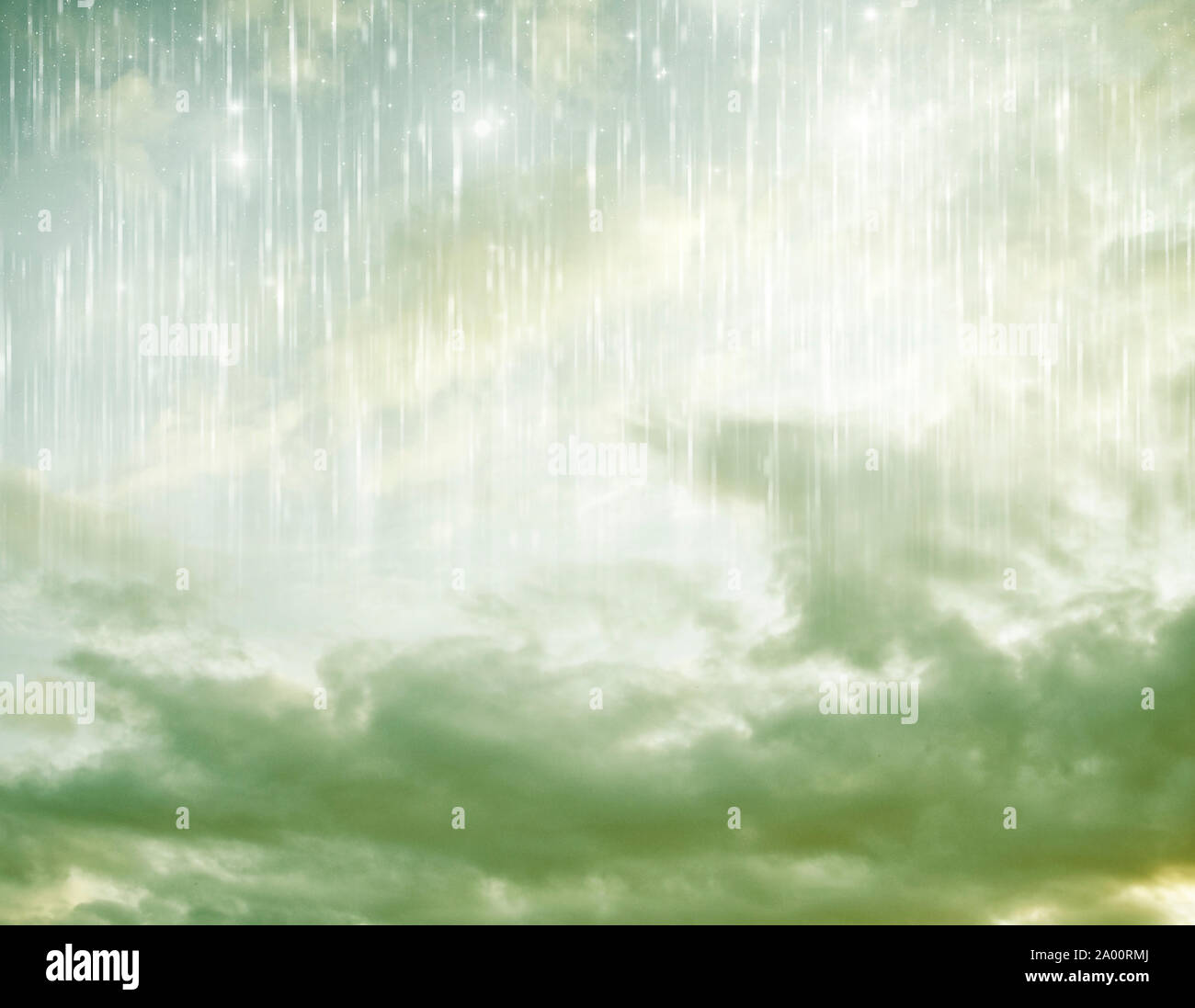 abstract background of clouds and rain Stock Photo