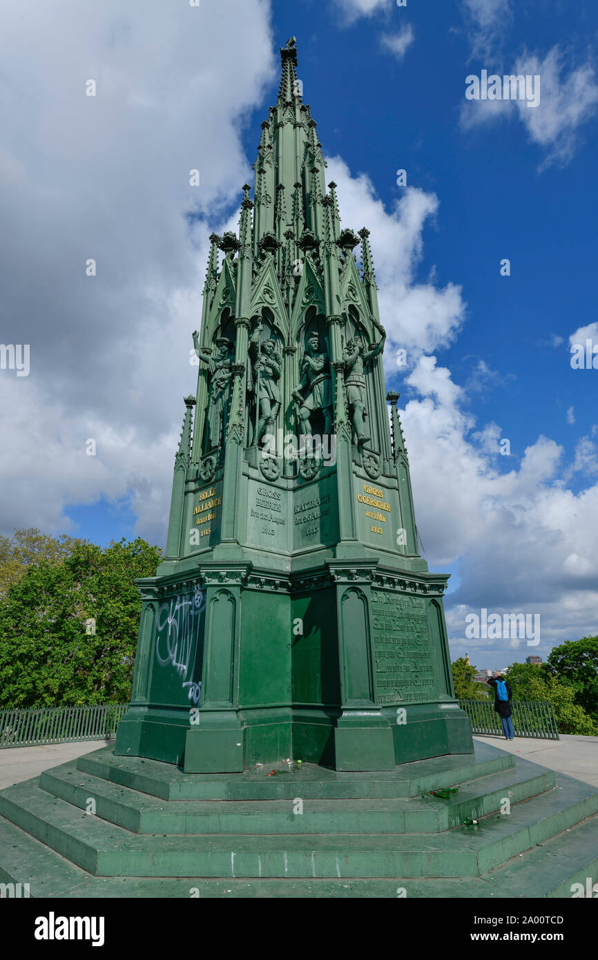 Nationaldenkmal fuer die Befreiungskriege, Viktoriapark, Kreuzberg, Berlin, Deutschland Stock Photo