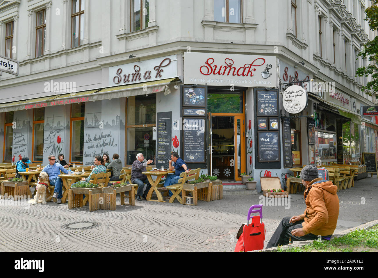 Restaurant Sumak, Wrangelstrasse, Kreuzberg, Berlin, Deutschland Stock Photo