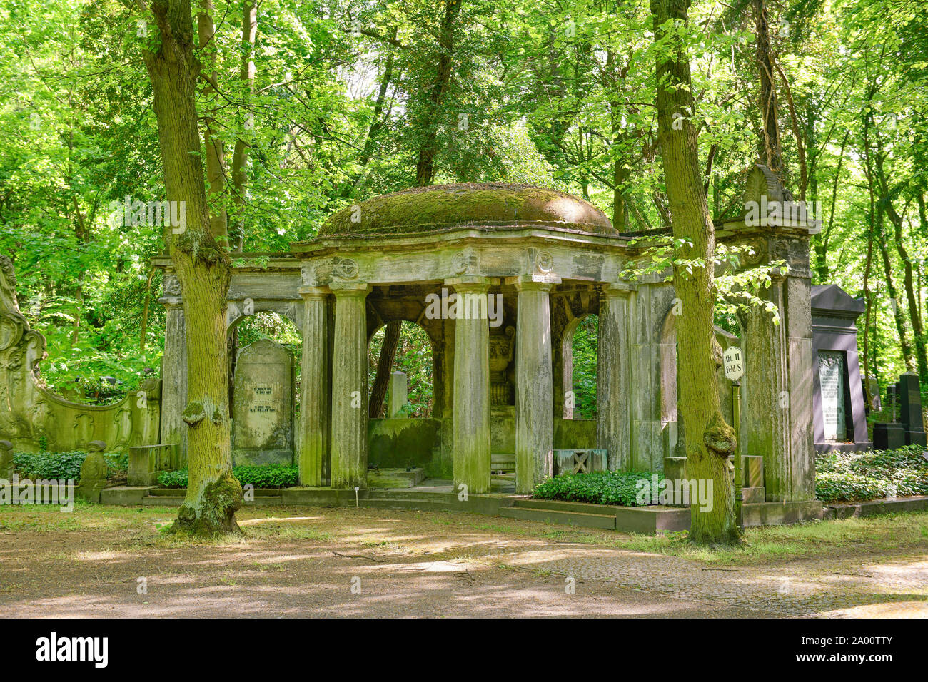 Juedischer Friedhof, Herbert-Baum-Strasse, Weissensee, Pankow, Berlin, Deutschland Stock Photo