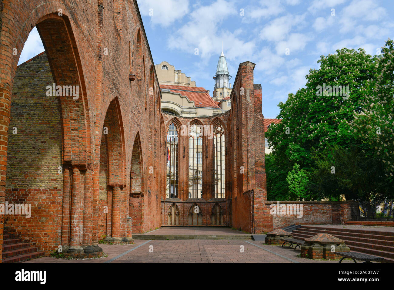 Ruine, Franziskaner-Klosterkirche, Klosterstrasse, Mitte, Berlin, Deutschland Stock Photo