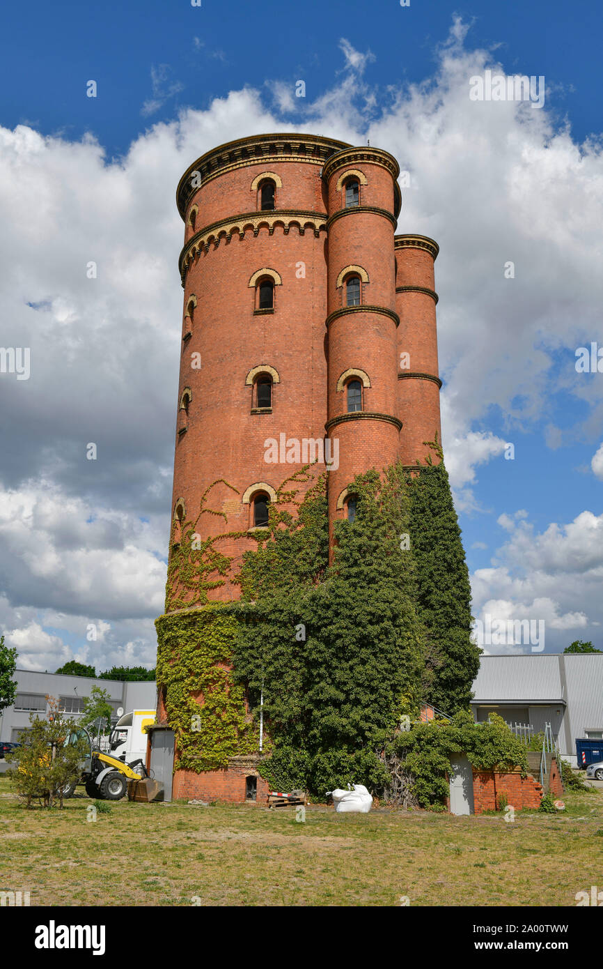 Alter Wasserturm auf dem ehemaligen Gaswerk, Gaussstrasse, Charlottenburg, Berlin, Deutschland Stock Photo
