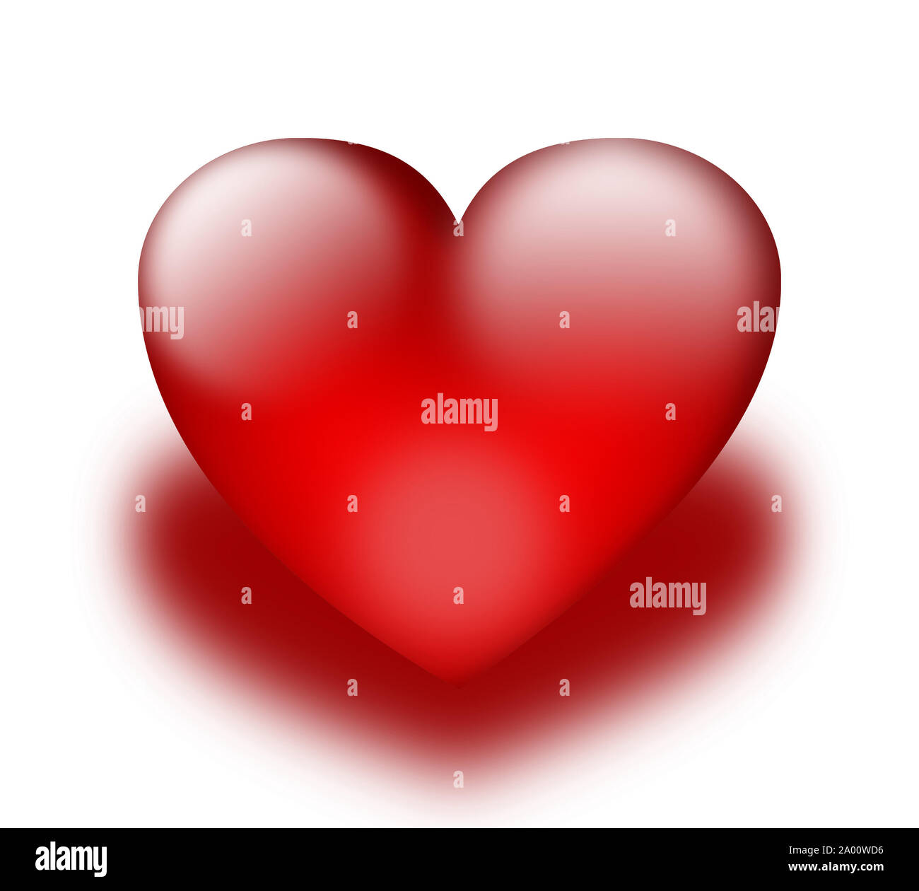 Big red heart icon isolated on white background Stock Photo Alamy