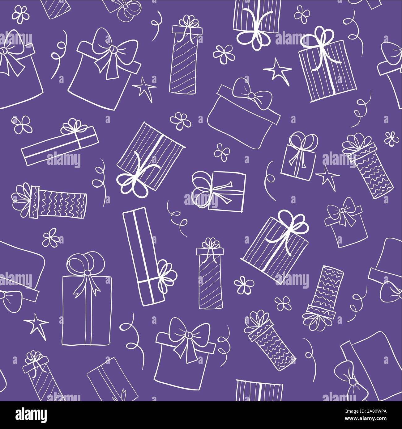 Ultra violet color background with gift boxes Stock Vector