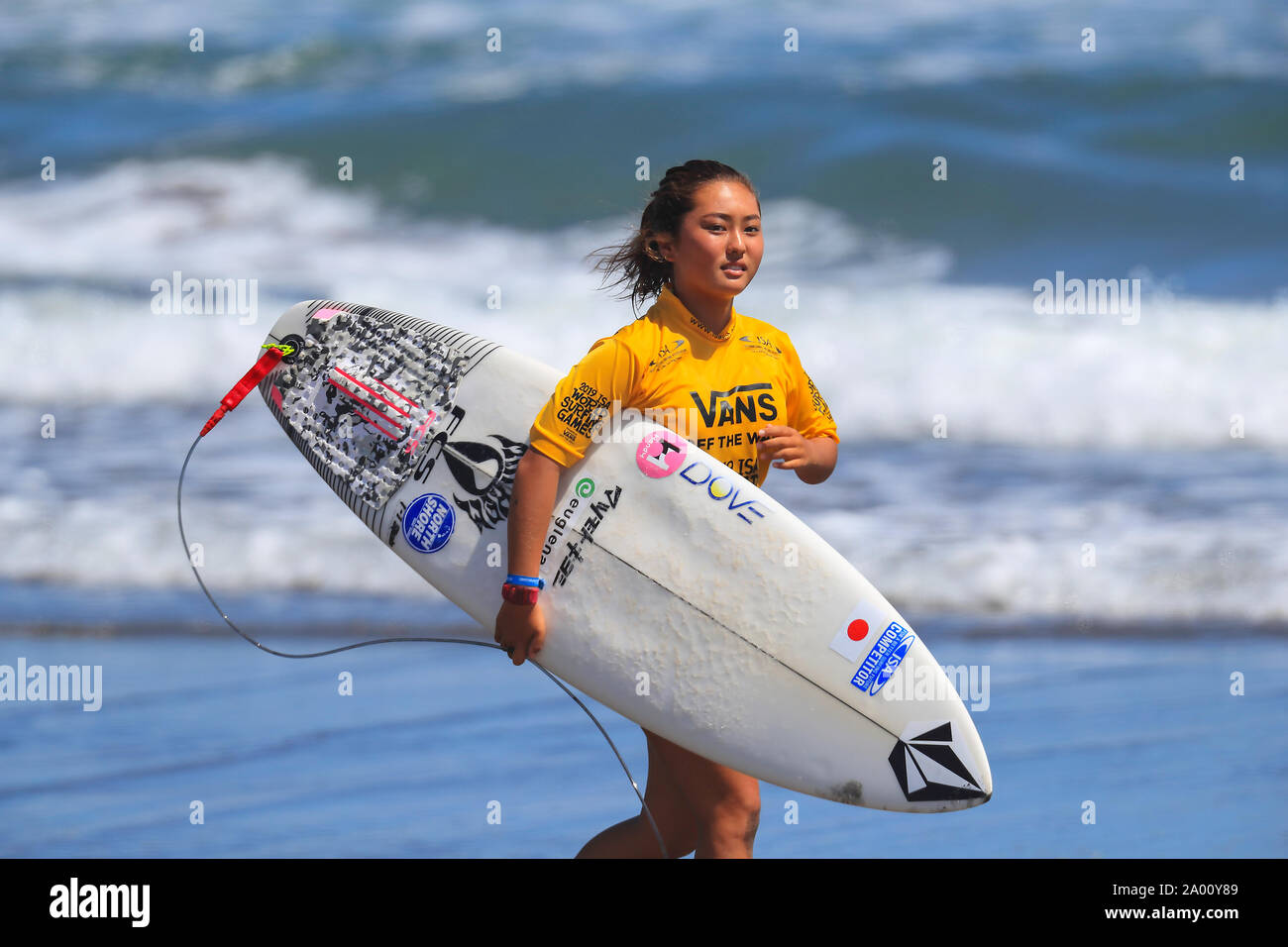 Sara Wakita.September 8 2019-Surfing : ISA World Surfing Games at  Kisakihama, Miyazaki Japan Credit: KONDO/AFLO/Alamy Live News Stock Photo -  Alamy