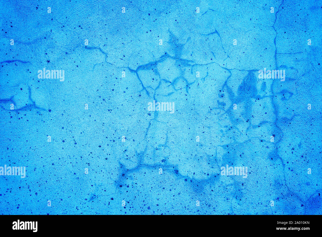 Blue painted old cracked wall texture background. Stock Photo