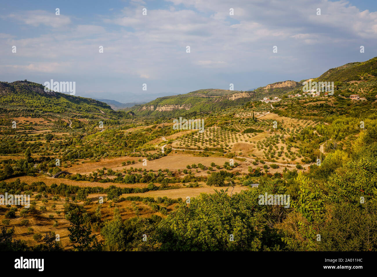 Elis, Peloponnese, Greece - Mountain landscape in Elis. Elis, Peloponnes, Griechenland - Berglandschaft in Elis. Stock Photo
