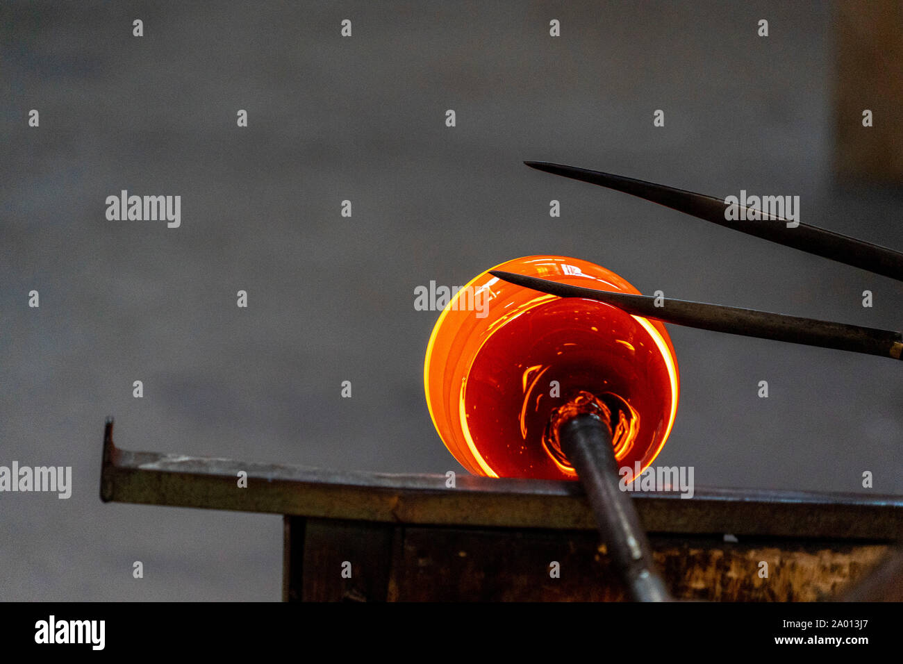 inside Murano glass factory Venice Italy close up detail Stock Photo Alamy