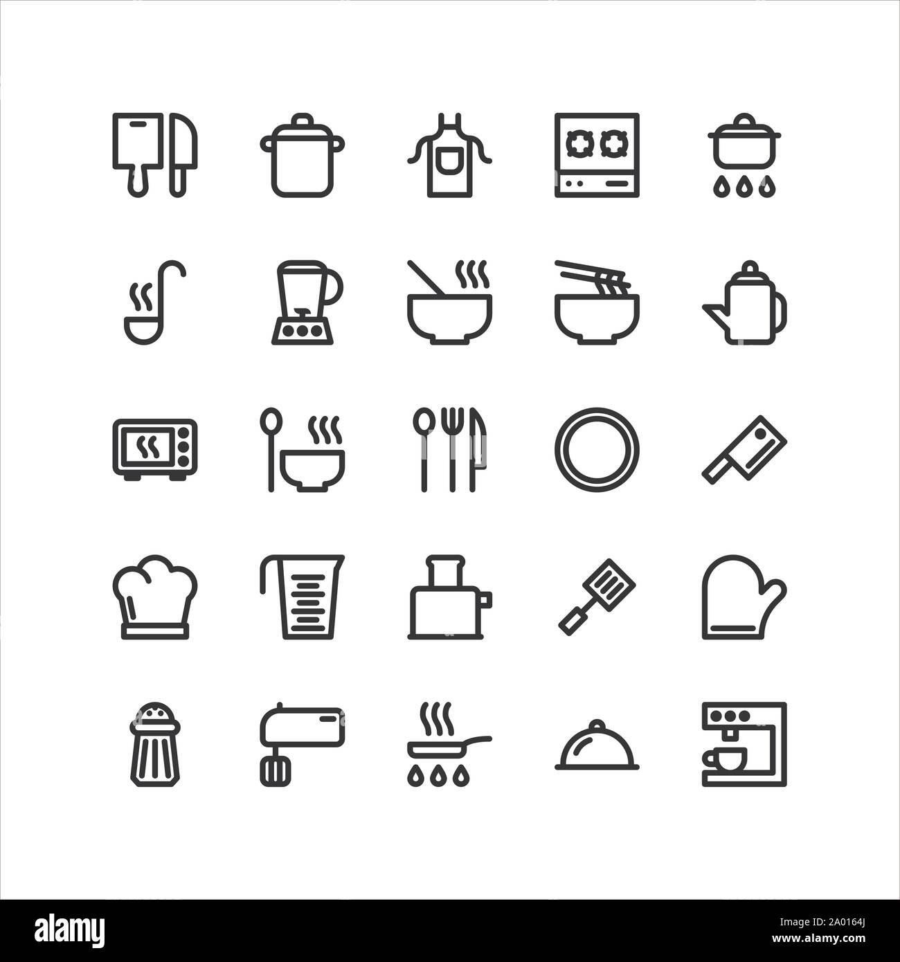Cooking Vector Icon Set with Bold Line, Perfect for many tasks. Stock Vector