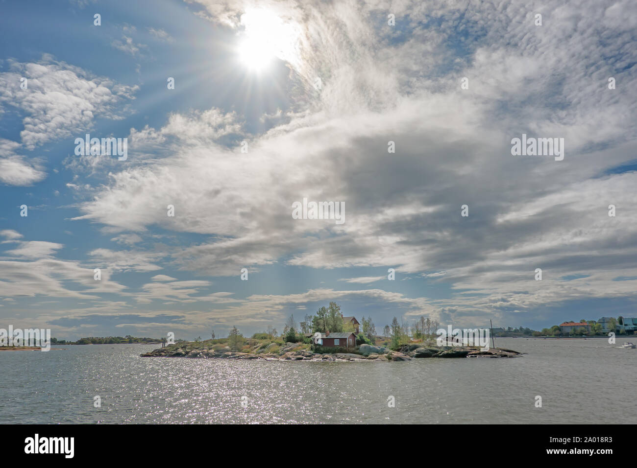 Small islands in the archipelago south of Helsinki, capital of Finland Stock Photo