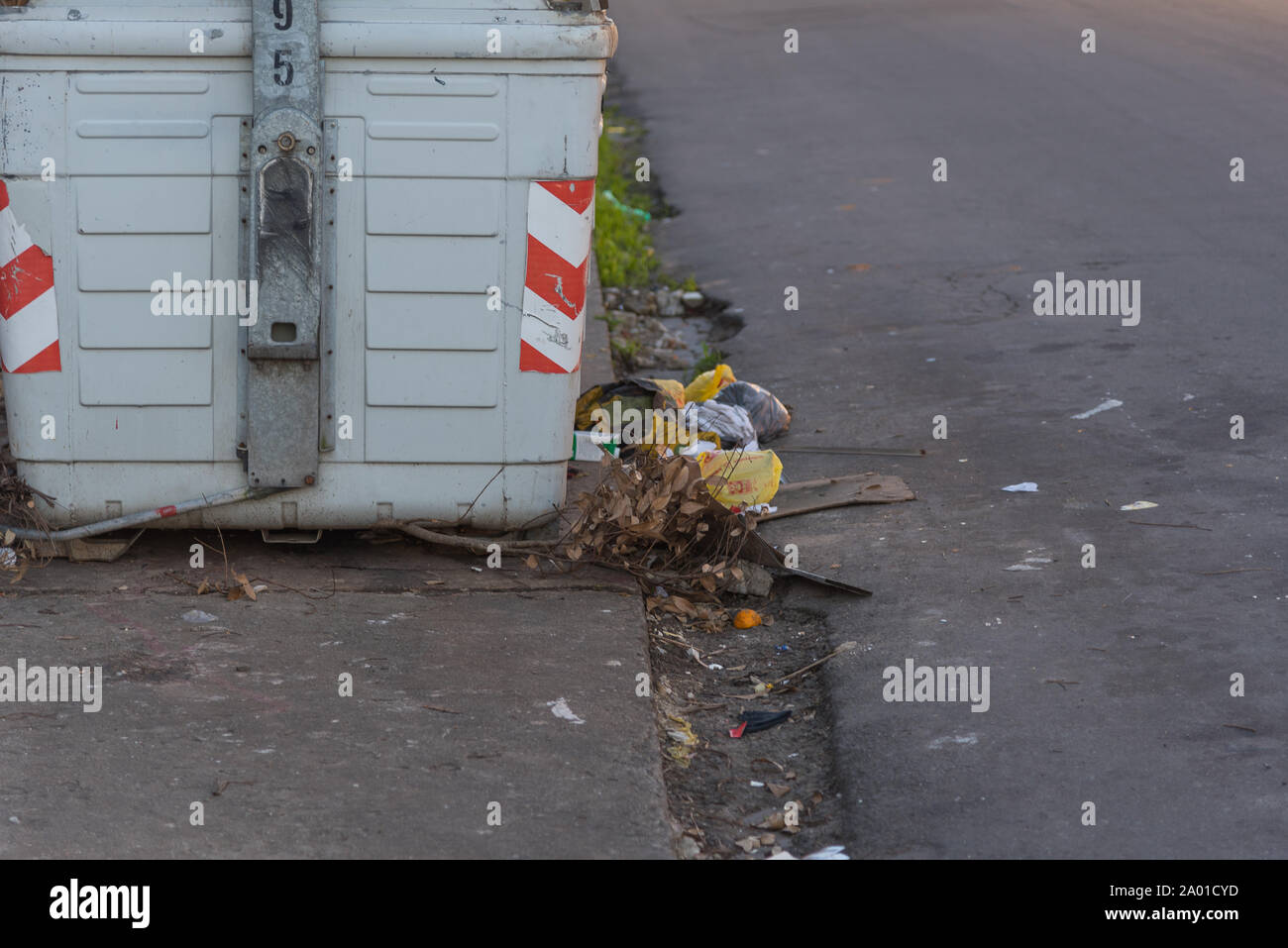 Urban Garbage played in city street of Brazil. Various chairs and