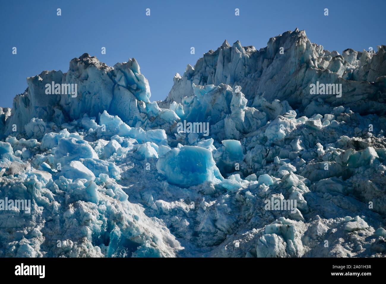 strange ice formations of South Sawyer glacier in Glacier Bay, Tracy ...