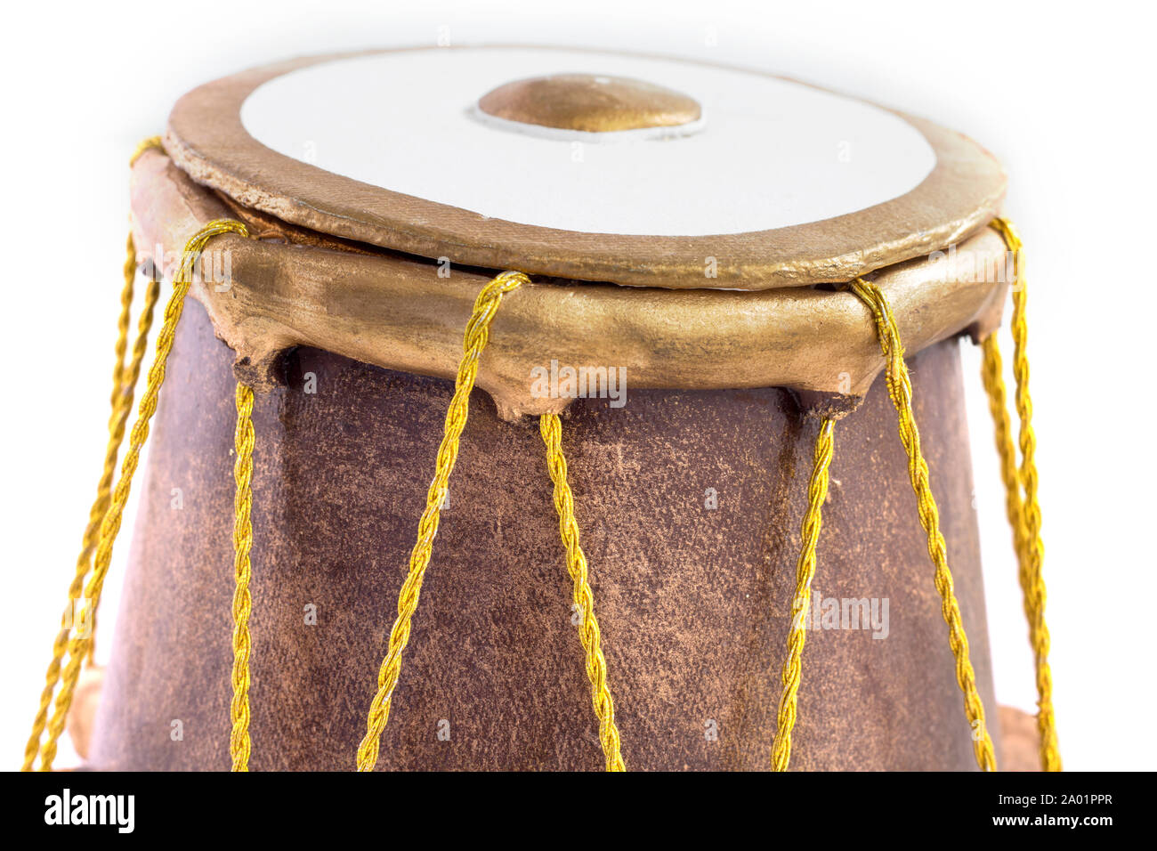 Picture of Musical Instrument Tabla Drum. Isolated on a white background. Stock Photo