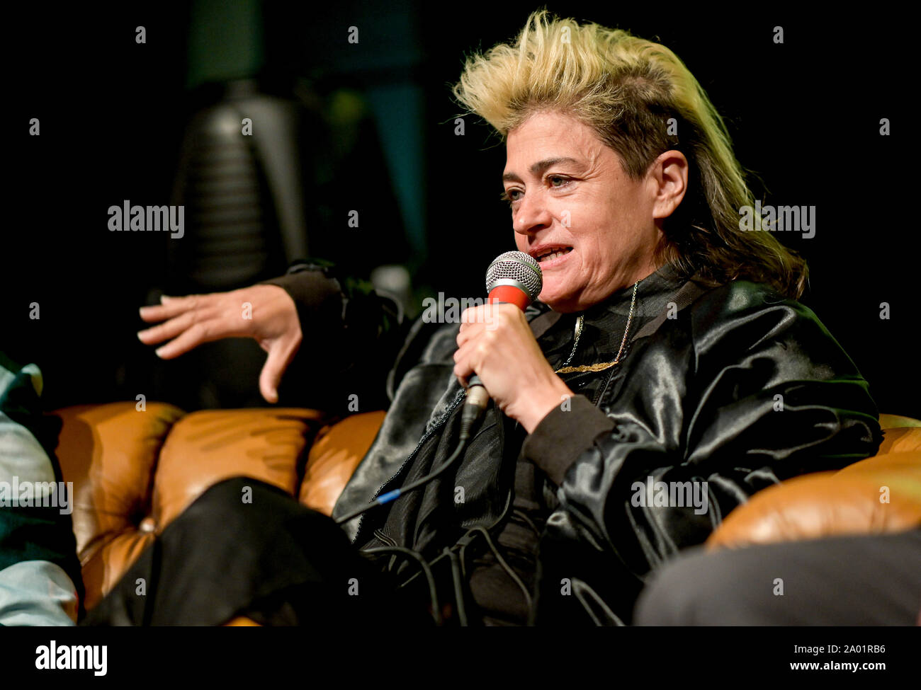 Hamburg, Germany. 19th Sep, 2019. Peaches, musician, speaks at the