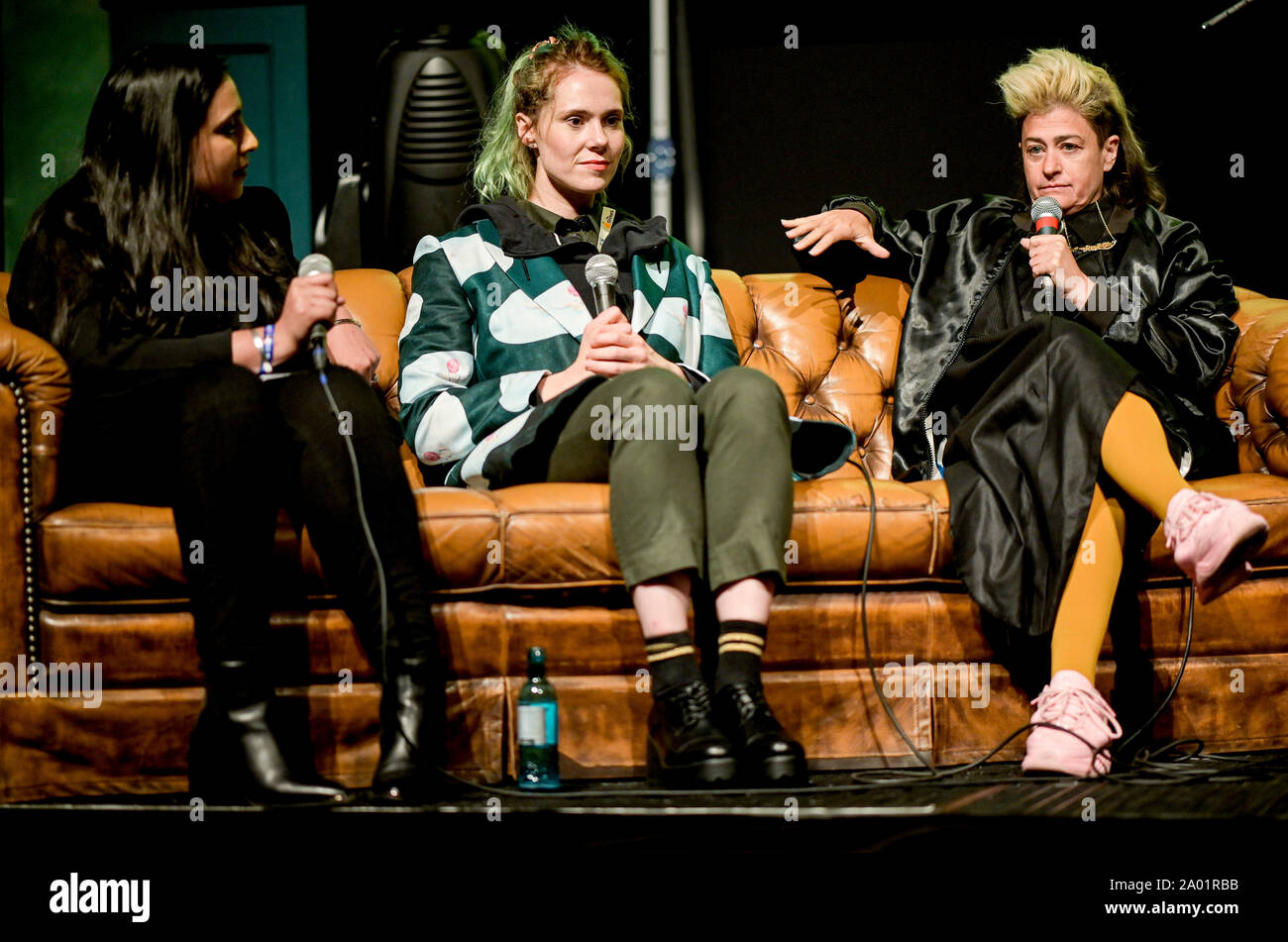 19 September 2019, Hamburg: Peaches, musician, speaks at the