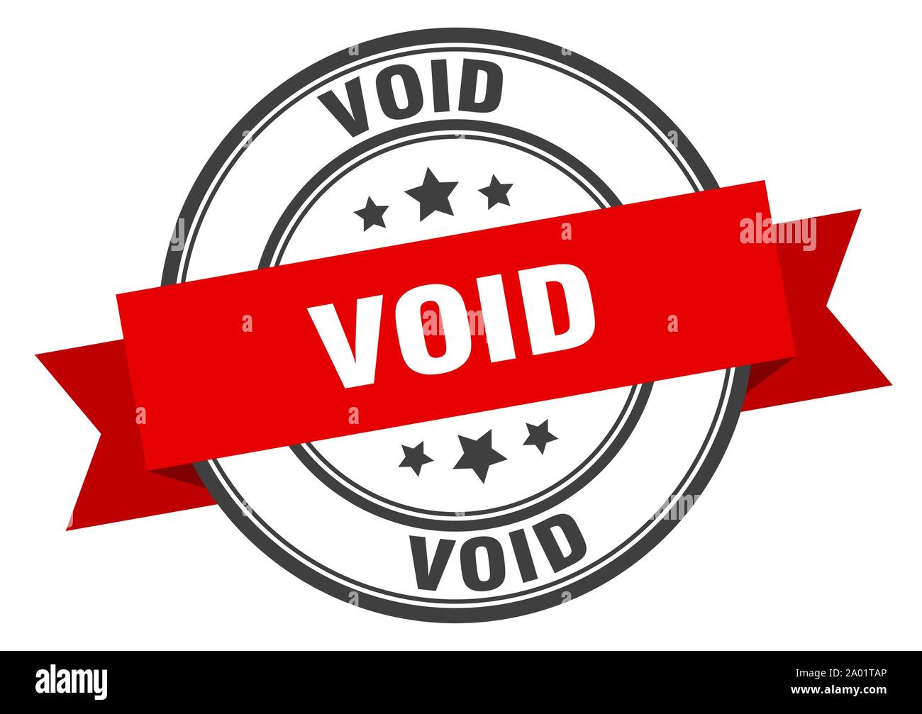 void label. void red band sign. void Stock Vector
