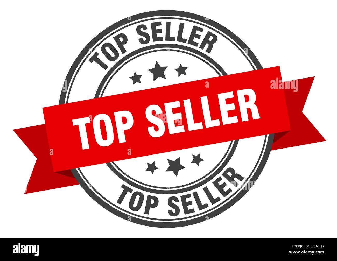 Top Seller Label Top Seller Red Band Sign Top Seller Stock