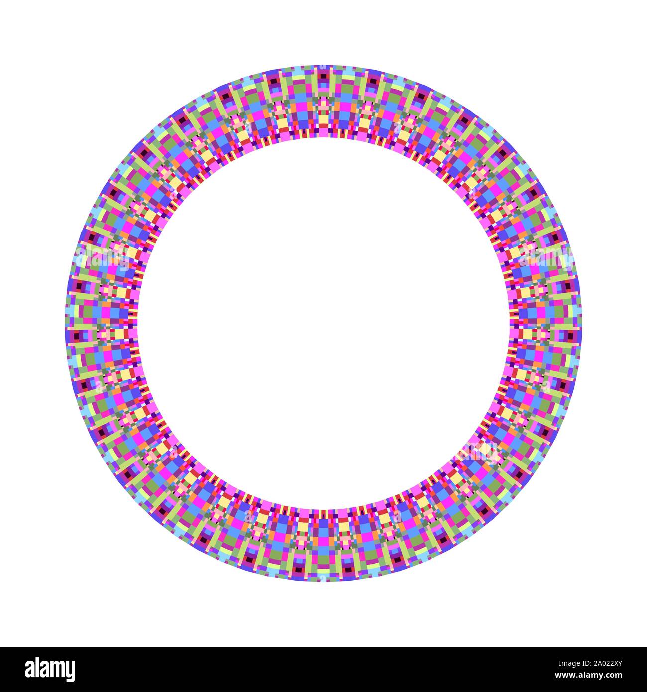 Geometrical Mosaic Round Border Colorful Circular Vector Design Element Stock Vector Image Art Alamy
