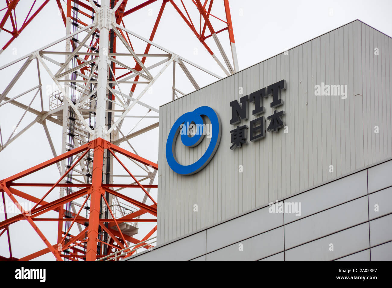Chiba, Japan, 09/13/2019 , NTT, The Nippon Telegraph and Telephone