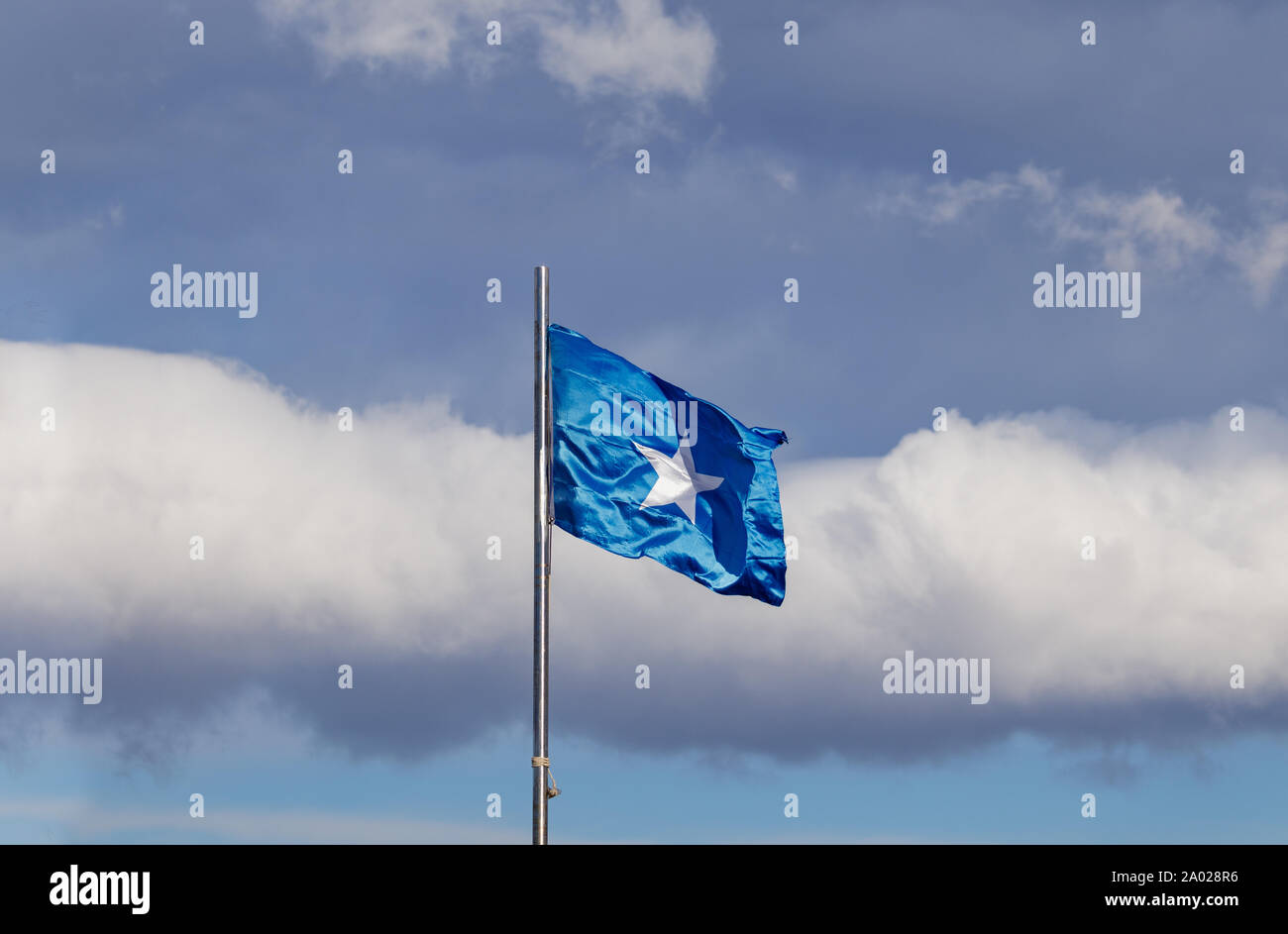 Bonnie Blue Flag fluttering in the wind Stock Photo