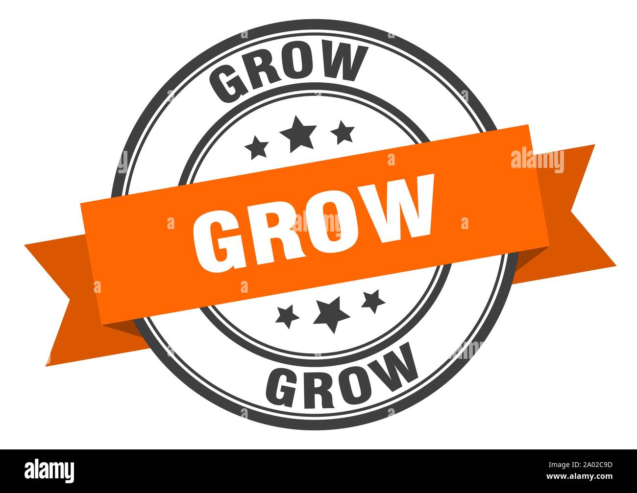 grow label. grow orange band sign. grow Stock Vector Image & Art - Alamy