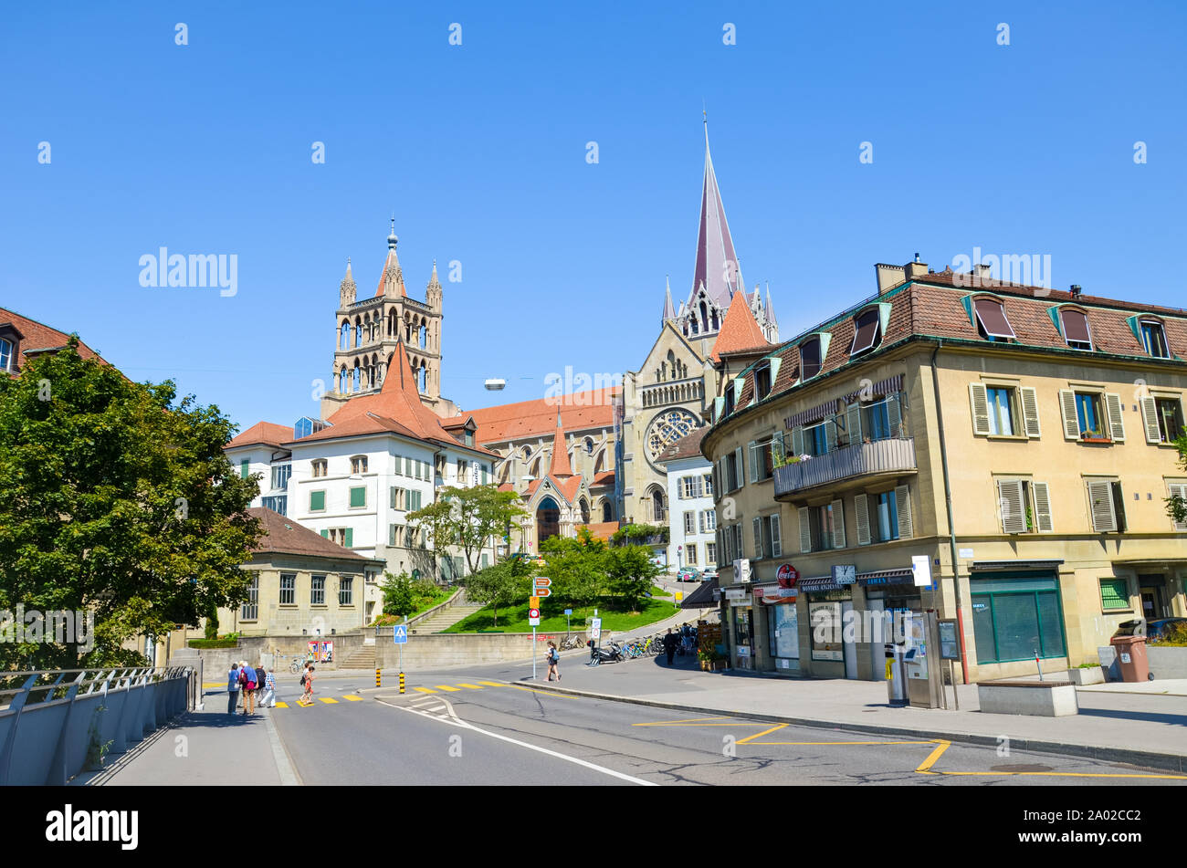 Lausanne, Switzerland August 11, 2019 The historical center of the