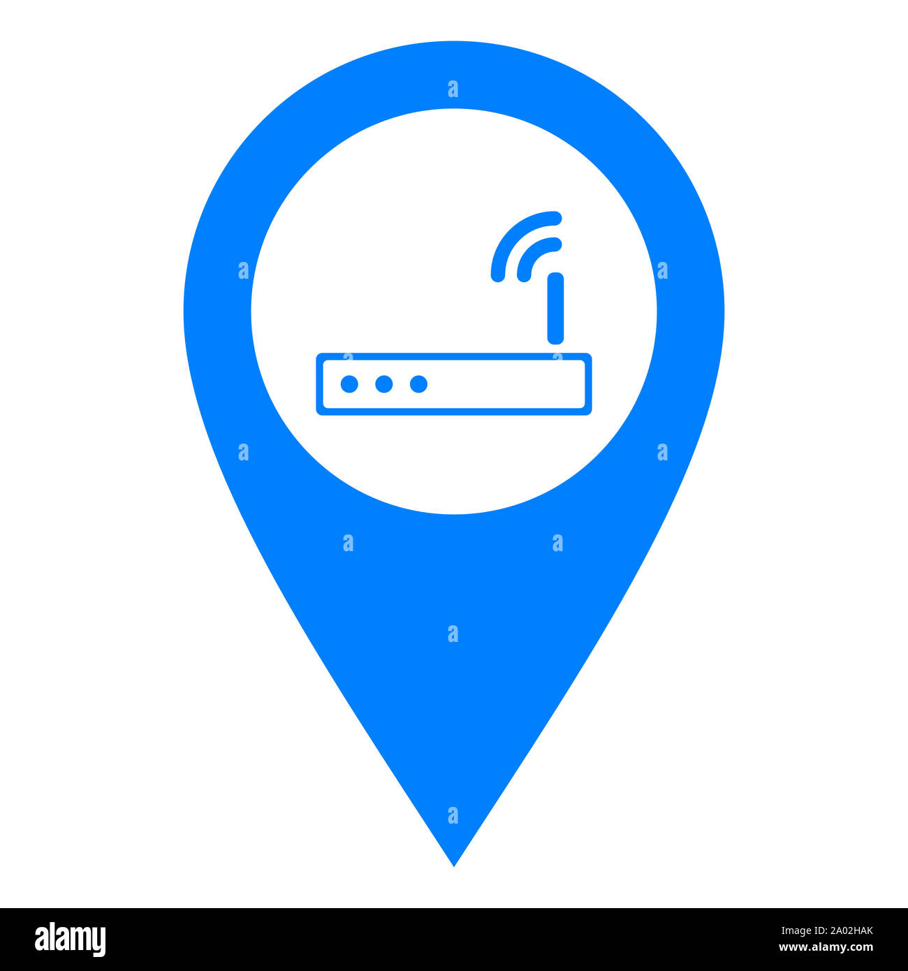 Router and location pin Stock Photo Alamy