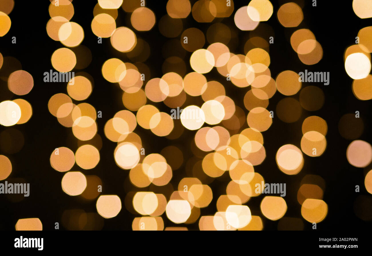 blurred golden bokeh lights Stock Photo - Alamy