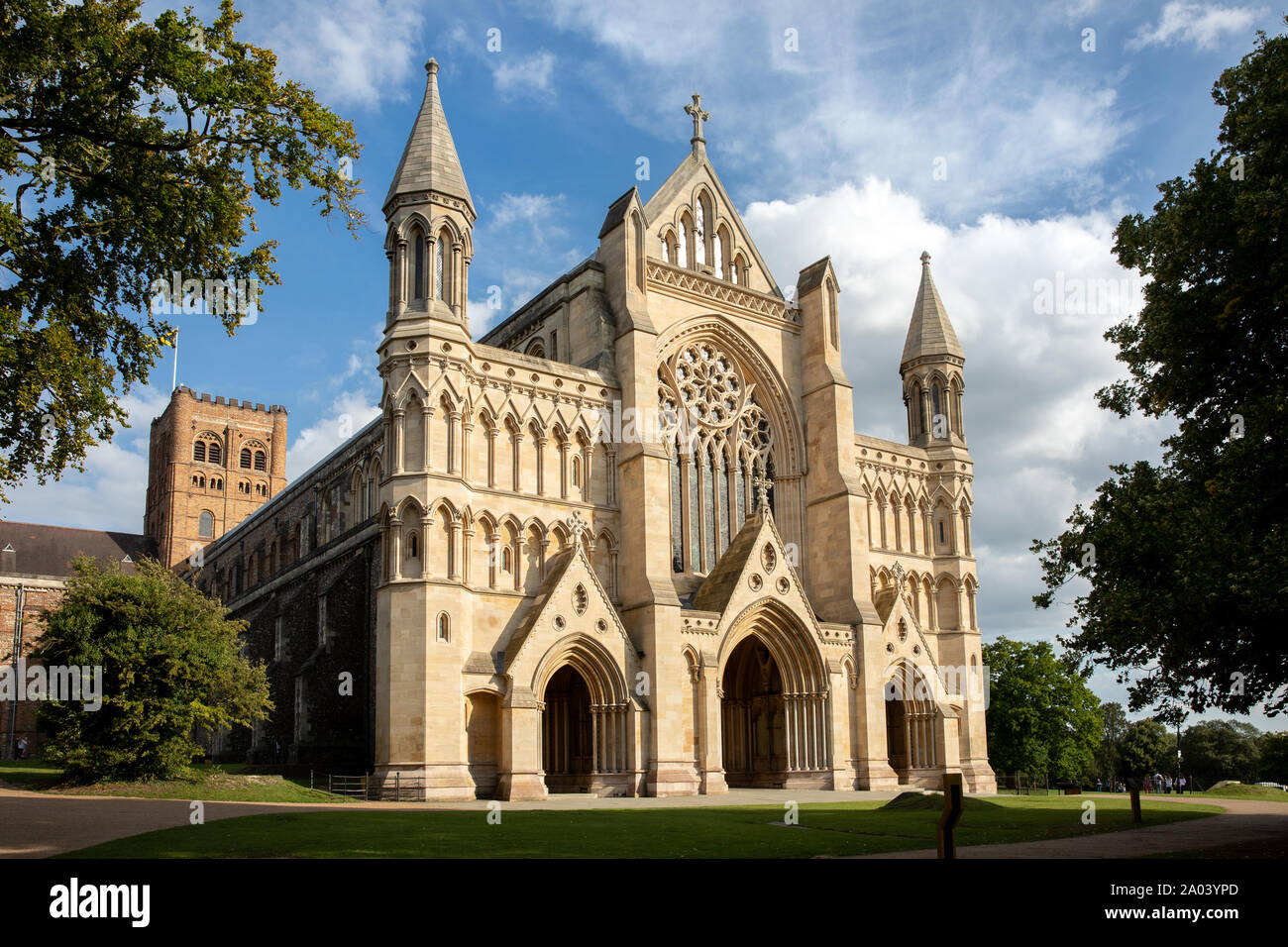 St Albans Cathedral, Uk Stock Photo
