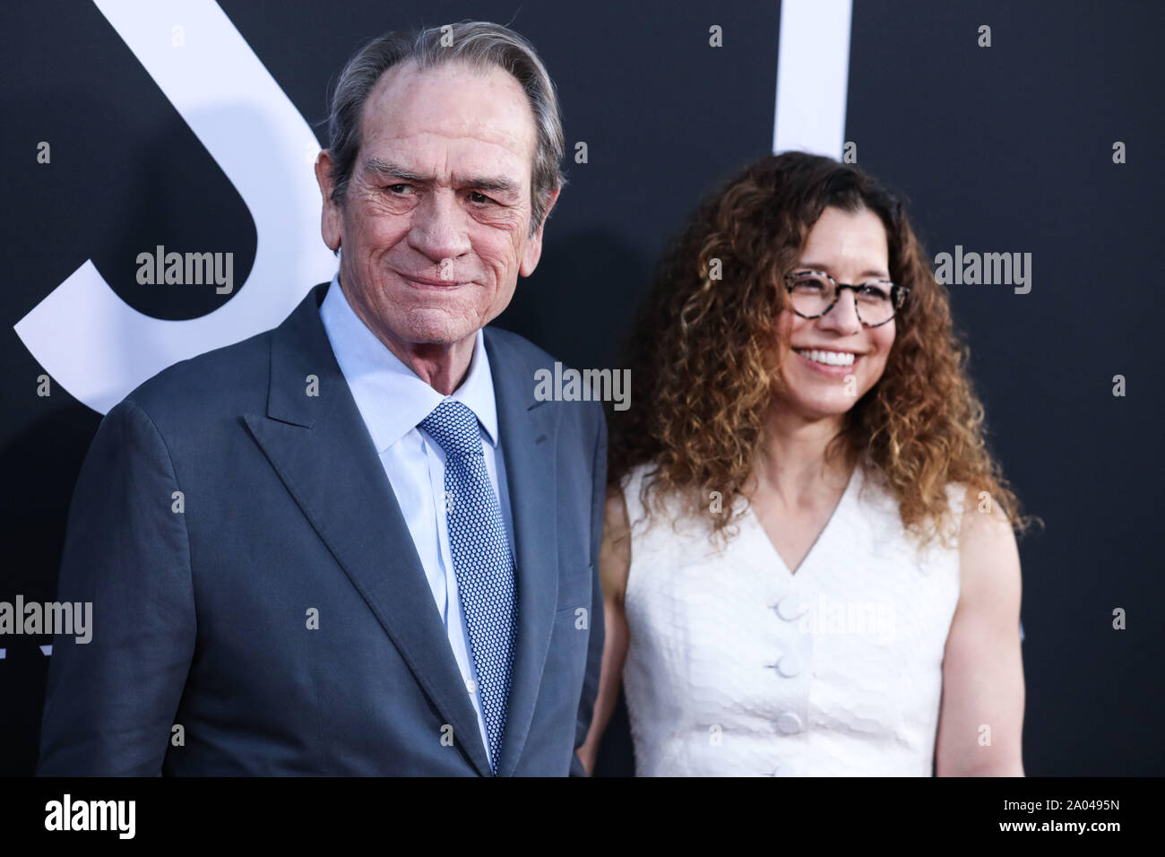 HOLLYWOOD, LOS ANGELES, CALIFORNIA, USA - SEPTEMBER 18: Actor Tommy Lee Jones and wife Dawn Laurel-Jones arrive at the Los Angeles Premiere Of 20th Century Fox's 'Ad Astra' held at ArcLight Cinemas Hollywood Cinerama Dome on August 18, 2019 in Hollywood, Los Angeles, California, United States. (Photo by Xavier Collin/Image Press Agency) Stock Photo