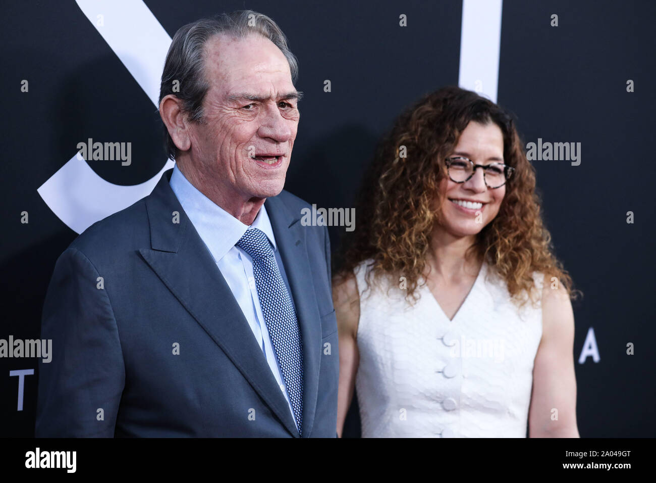 HOLLYWOOD, LOS ANGELES, CALIFORNIA, USA - SEPTEMBER 18: Actor Tommy Lee Jones and wife Dawn Laurel-Jones arrive at the Los Angeles Premiere Of 20th Century Fox's 'Ad Astra' held at ArcLight Cinemas Hollywood Cinerama Dome on August 18, 2019 in Hollywood, Los Angeles, California, United States. (Photo by Xavier Collin/Image Press Agency) Stock Photo