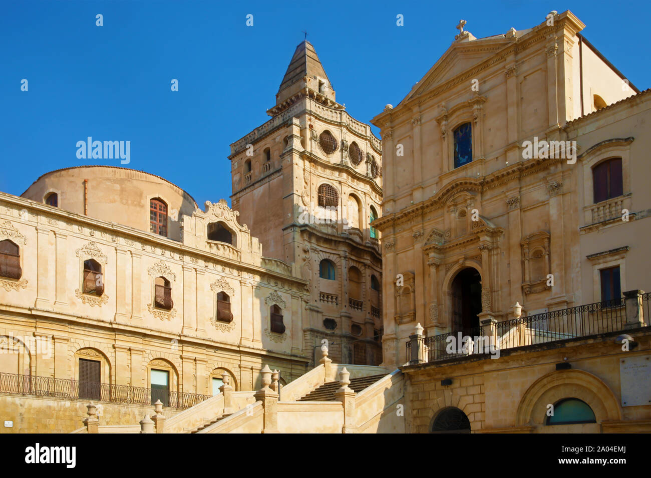 Beautiful baroque architecture in Noto, Sicily Stock Photo