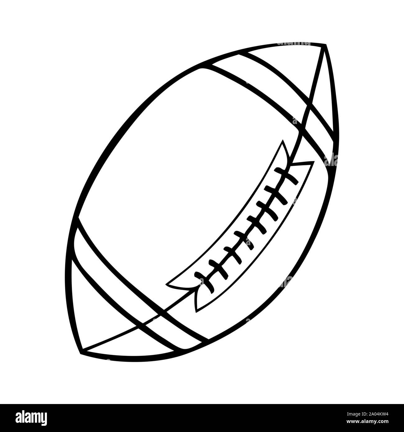 Black And White American Football Vector Illustration Stock Vector Black And White American Football Vector Illustration Stock Vector