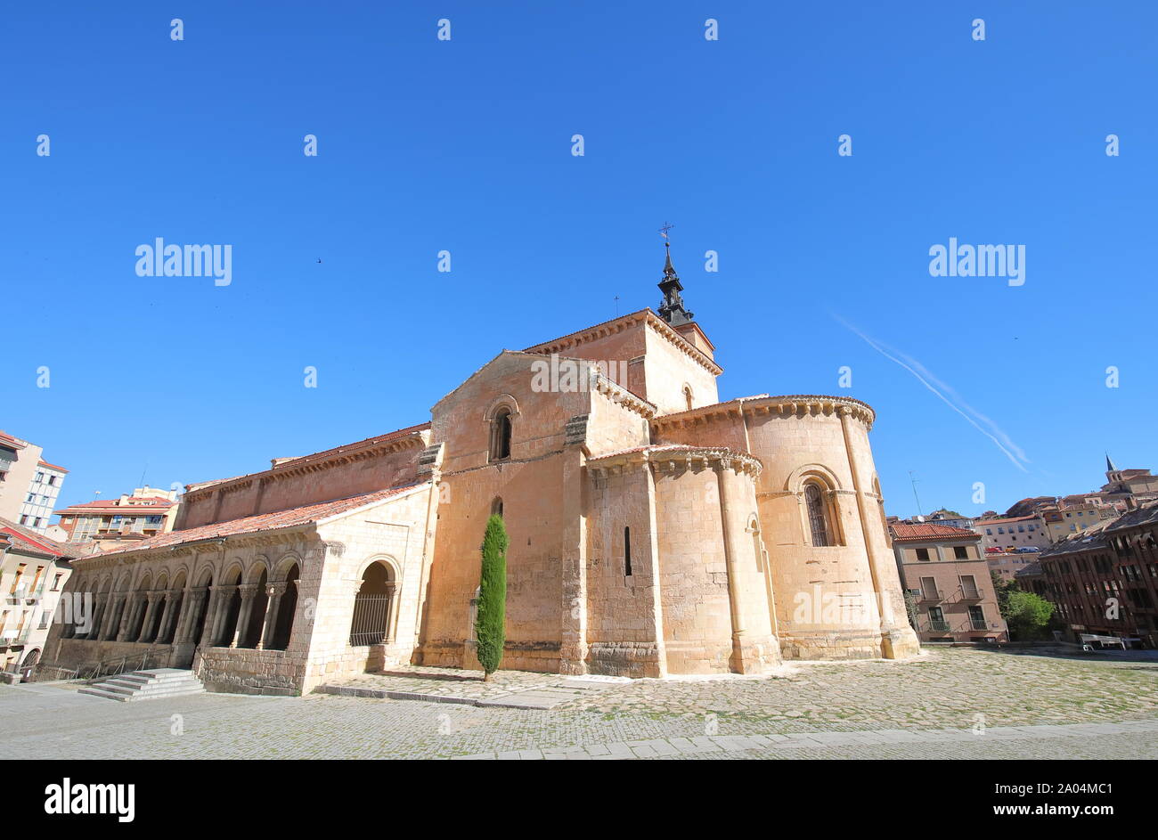 San Millan church Segovia Spain Stock Photo Alamy